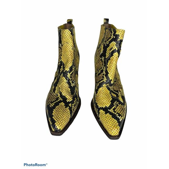 Sam edelman Winona western bootie yellow snake - Picture 3 of 7
